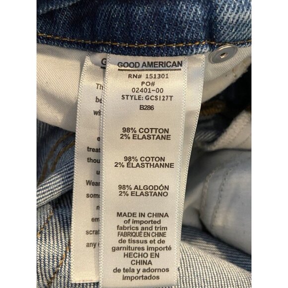 Good American Good Curve Straight Leg Jeans Size 2 26 - Picture 5 of 5
